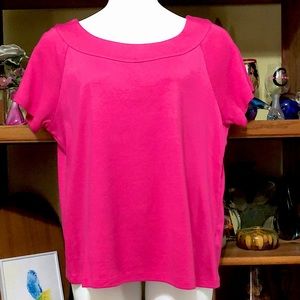 Rafaella Ladies Pink Crew Neck Top